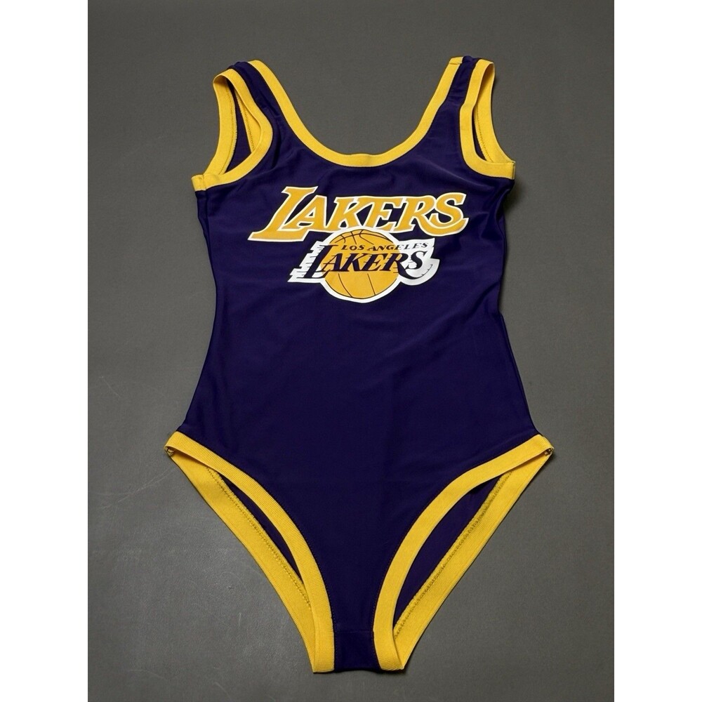 Los Angeles Lakers Official NBA Bodysuit Size Small S Purple Sleeveless Skinsuit